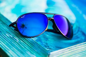Blue lens sunglasses by Maui Jim