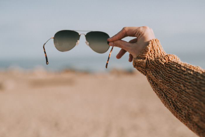 Sunglasses on the beach