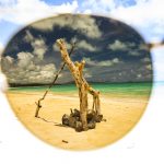 View through Pele's Hair, Bronze Lens Sunglasses