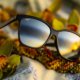 Liquid sunshine with Gloss Black frame and Neutral Grey lens on a lei