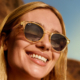Blonde Female wearing Hiehie sunglasses