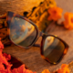 Sunglasses with orange flowers