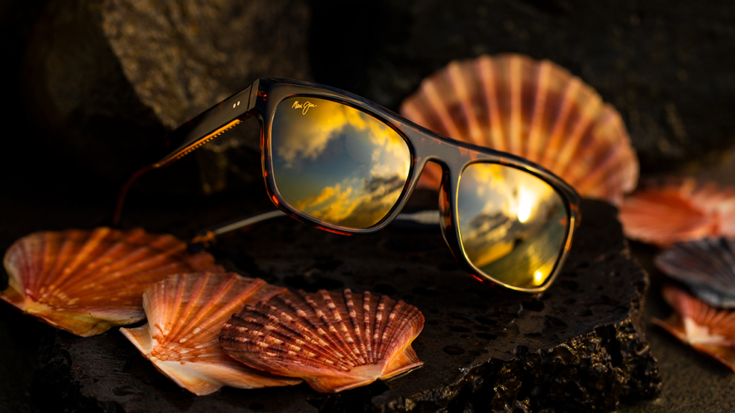 Tortoise Sunglasses on lava rock