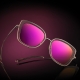 violet lake sunglasses on background