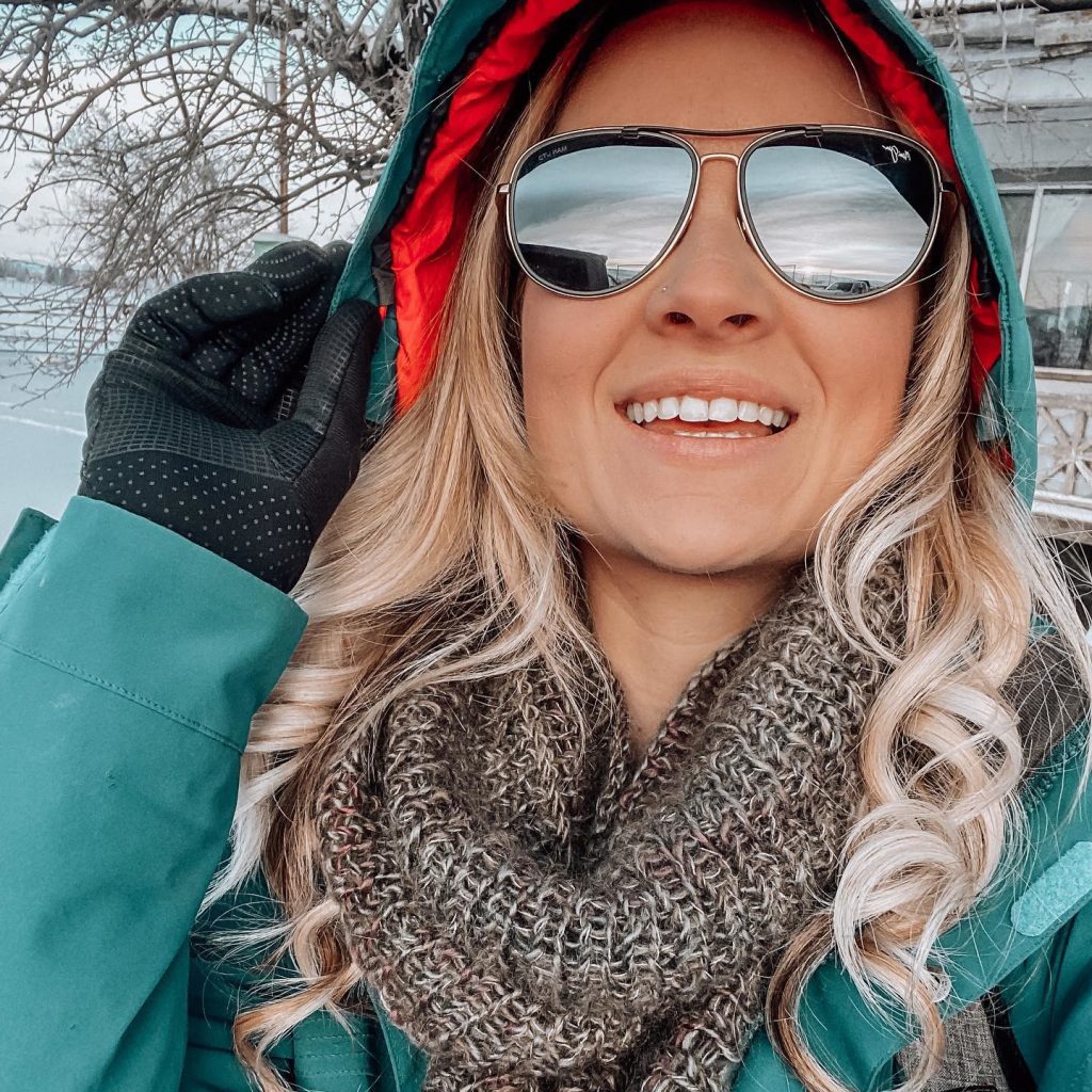 A woman in winter clothing